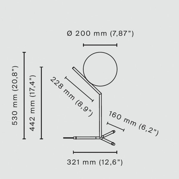 FLOS IC T1 High lampada tavolo, ottone spazzolato